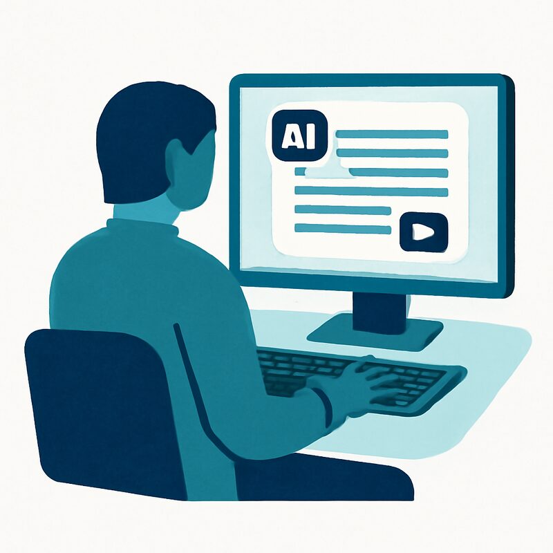 オペレーターがAI下書きを確認する様子